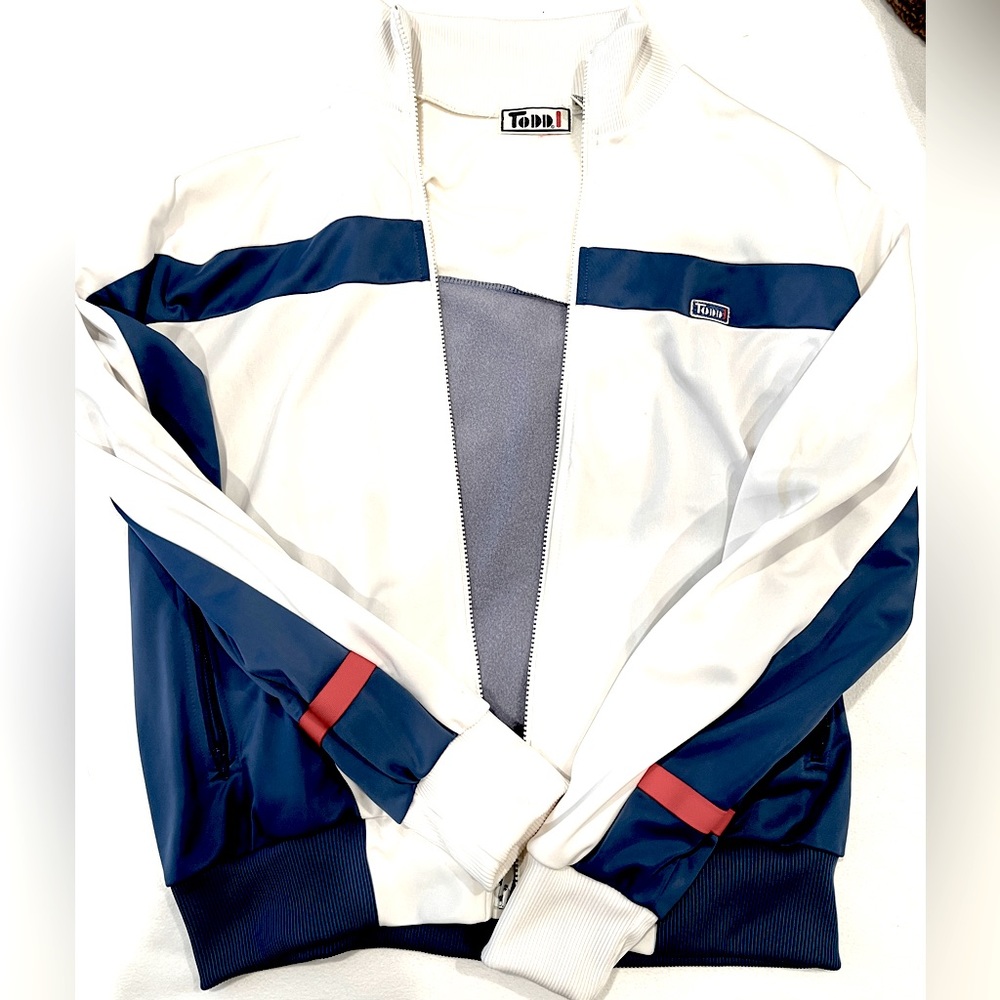 Vintage And 1 athletic jacket, red white, and blue classic